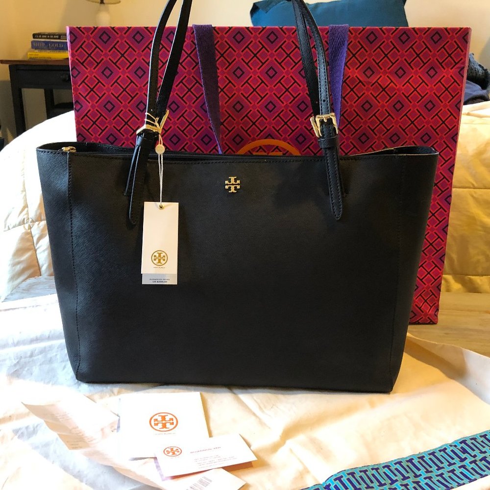 Tory Burch York Buckle Tote, NWT, large, black